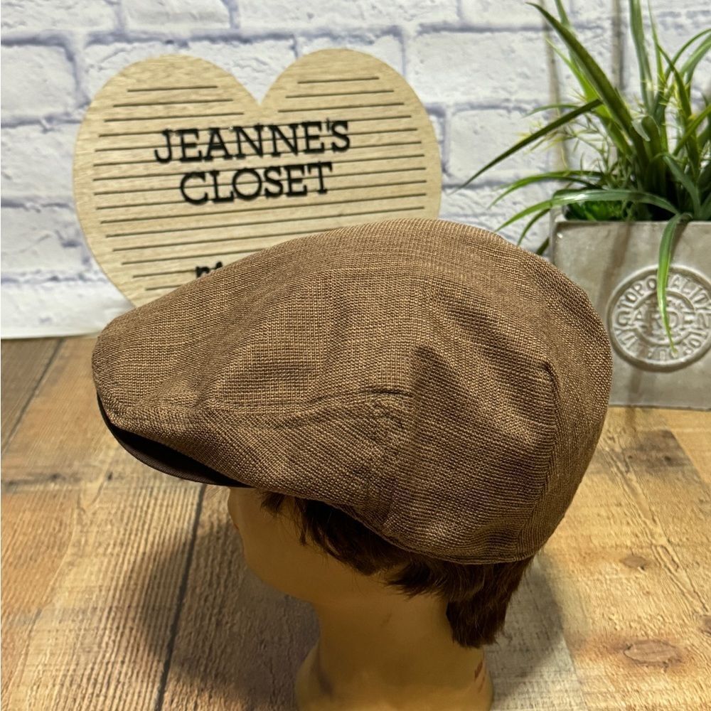 Cremieux Collection Brown Cabbie Flat Cap Hat Size S/M